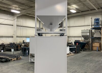 Image of Ensign Equipment's White Porta-Stors With Hinged Covers, 4-Way Vac Ports, & Stacking Casters