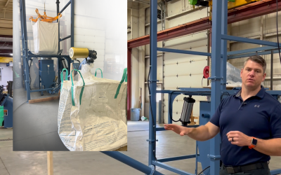 Bulk Bag Unloader with Hopper and Screw Conveyor