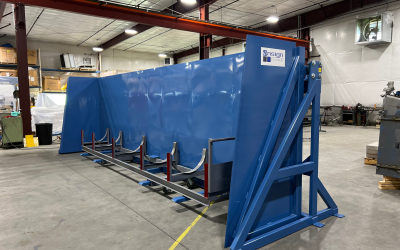 Massive 22-Foot Dumper for PVC Pipe Discharge and Recycling