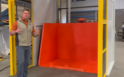 Lift and Dump System for Plastic Scrap Dumping